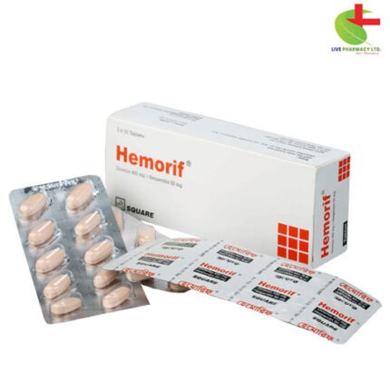 Hemorif Tablets: Effective Relief for Hemorrhoids & Venous Insufficiency | Live Pharmacy