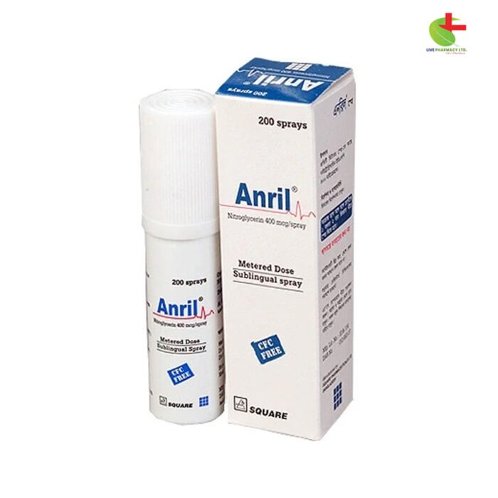 Buy Anril Spray by Square Pharmaceuticals PLC for Angina Relief - Live Pharmacy