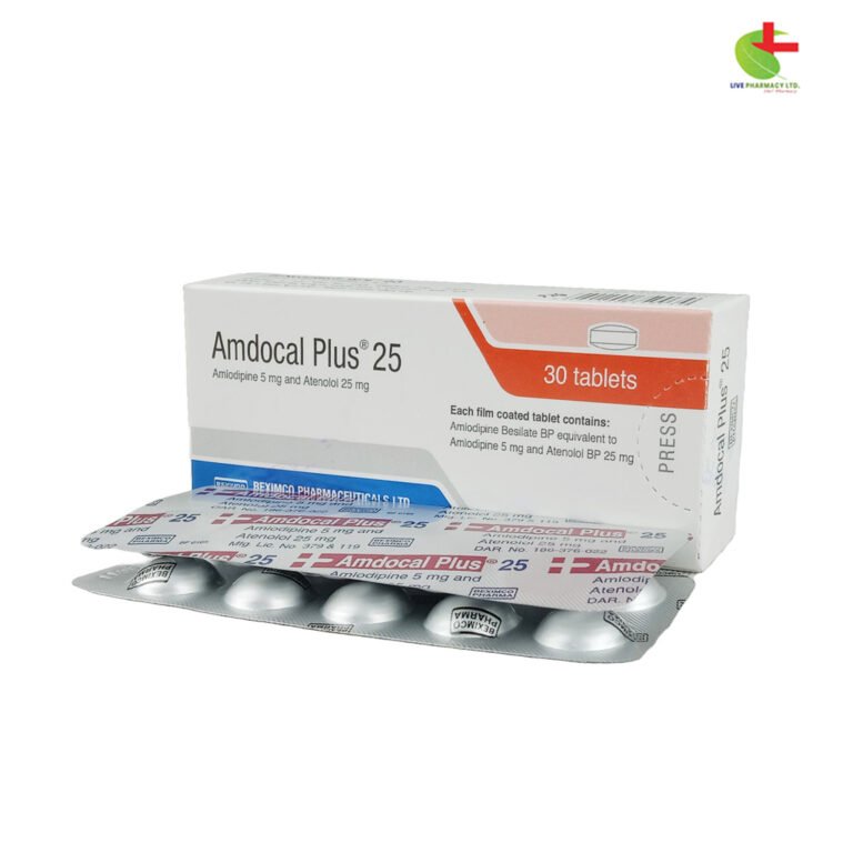 Amdocal Plus 25- Combined Antihypertensive Medication for Hypertension and Angina | Live Pharmacy