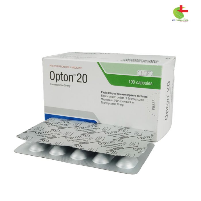 Opton: Advanced Proton Pump Inhibitor for Heartburn & Ulcer Relief | Live Pharmacy