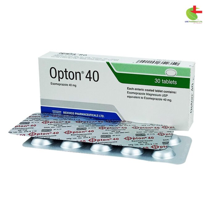 Opton: Advanced Proton Pump Inhibitor for Heartburn & Ulcer Relief | Live Pharmacy