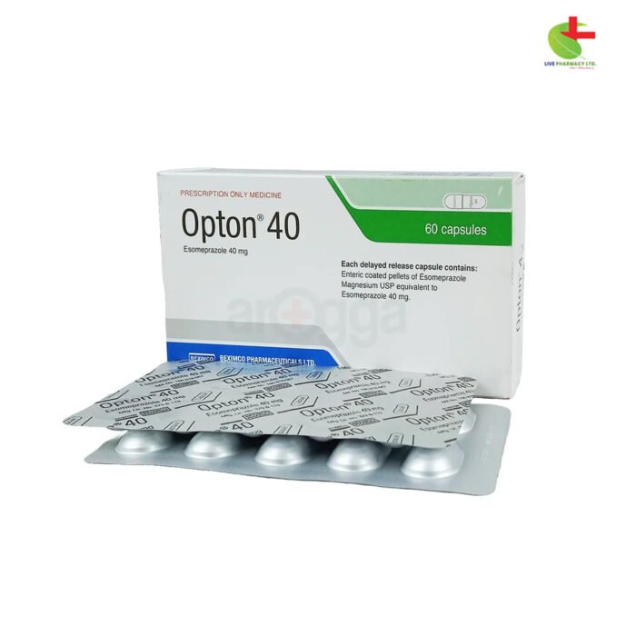 Opton: Advanced Proton Pump Inhibitor for Heartburn & Ulcer Relief | Live Pharmacy