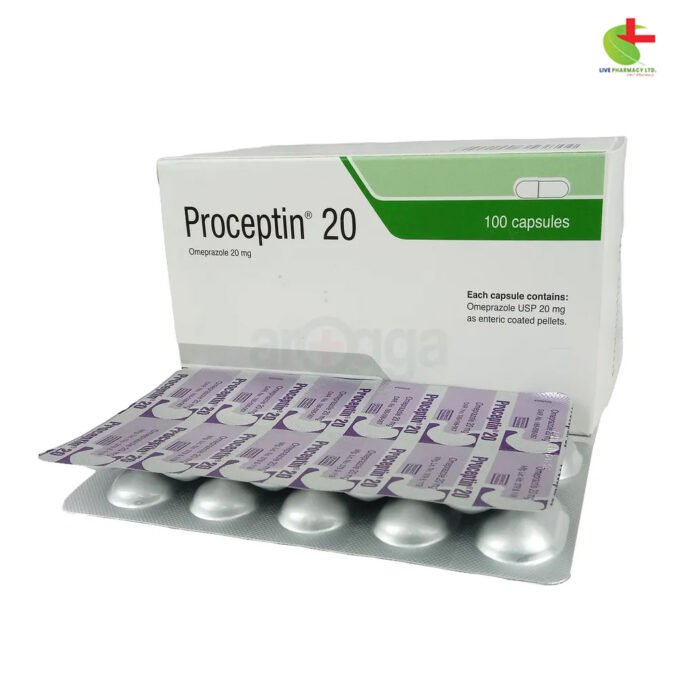 Proceptin - Effective Proton Pump Inhibitor for Ulcers & GERD | Live Pharmacy