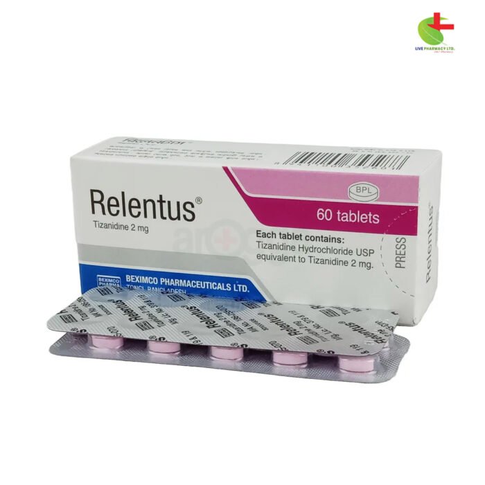 Relentus (Tizanidine) - Muscle Relaxant for Spasms & Spasticity | Live Pharmacy