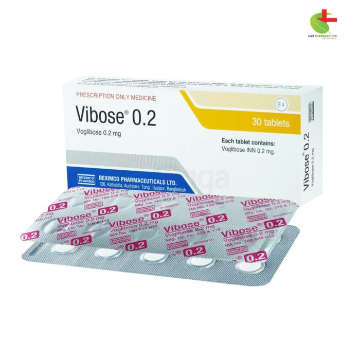 Vibose 0.2 mg: Effective Diabetes Control & Blood Glucose Management | Live Pharmacy