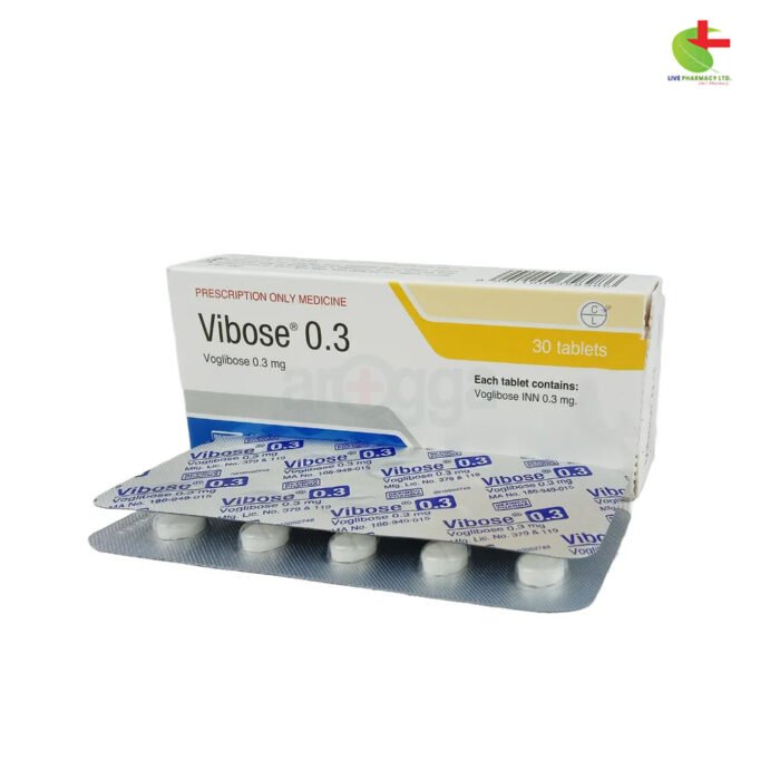 Vibose 0.3 mg: Effective Diabetes Control & Blood Glucose Management | Live Pharmacy