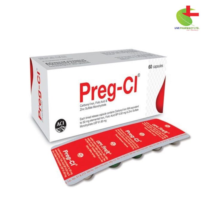 Preg-CI: Iron, Folic Acid & Zinc Supplement for Pregnancy | Live Pharmacy