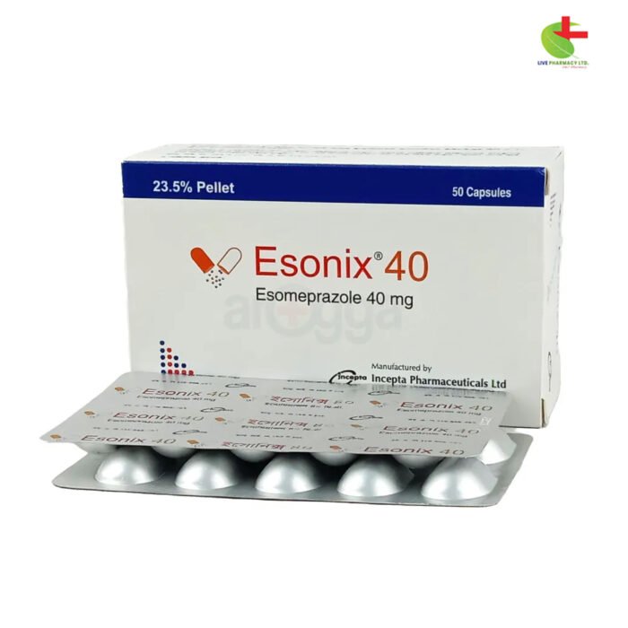 Esonix 40 | Effective Relief for GERD & Acid-Related Conditions | Live Pharmacy