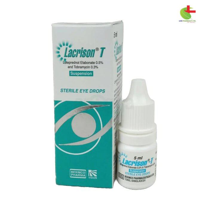 Lacrison T Eye Drops - Steroid and Antibiotic Solution | Available at Live Pharmacy