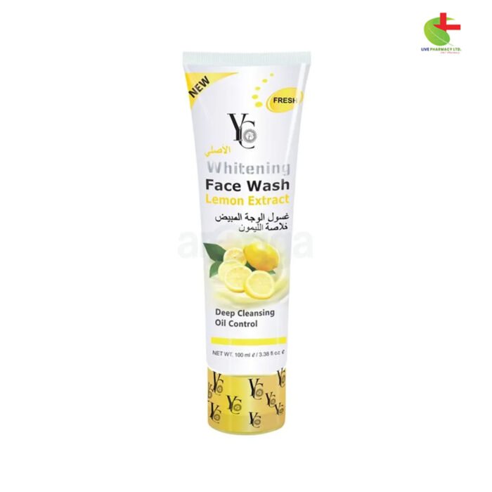 YC Whitening Face Wash Lemon | Deep Cleansing & Oil Control | Live Pharmacy