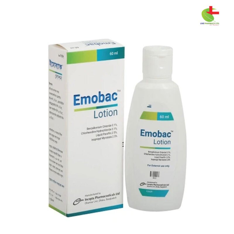 Emobac - Antimicrobial Emollient Lotion for Dry Skin | Live Pharmacy