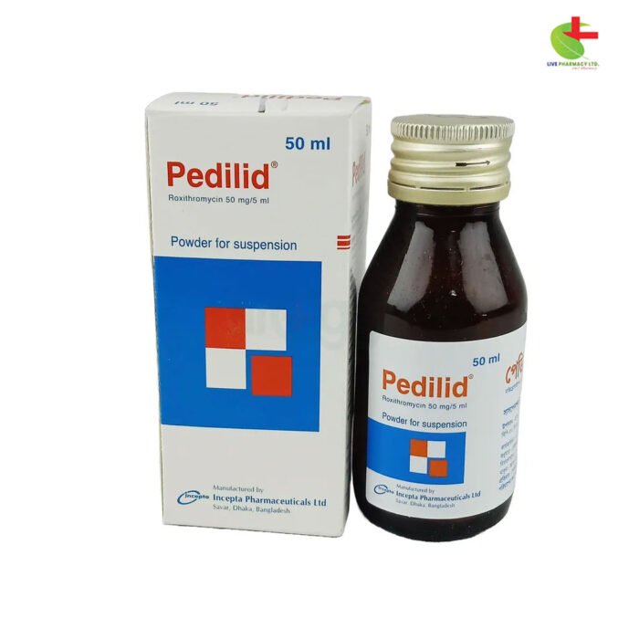 Pedilid Powder for Suspension | Roxithromycin 50 mg/5 ml | Live Pharmacy