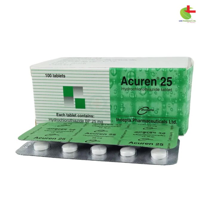 Acuren 25 - Effective Thiazide Diuretic for Edema and Hypertension | Live Pharmacy