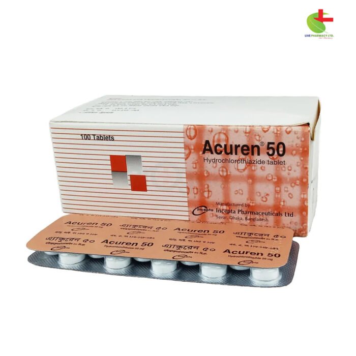 Acuren 50 - Effective Thiazide Diuretic for Edema and Hypertension | Live Pharmacy