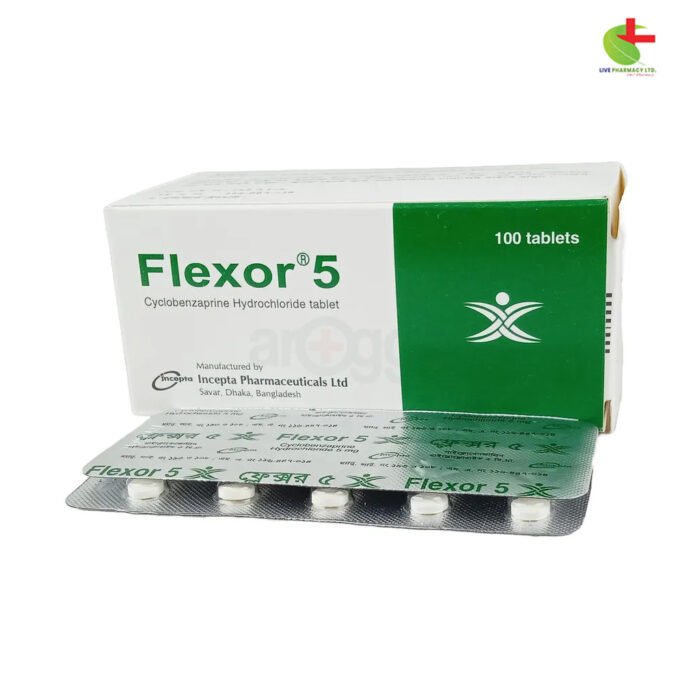 Flexor 5 - Effective Muscle Relaxant for Acute Pain Relief | Live Pharmacy