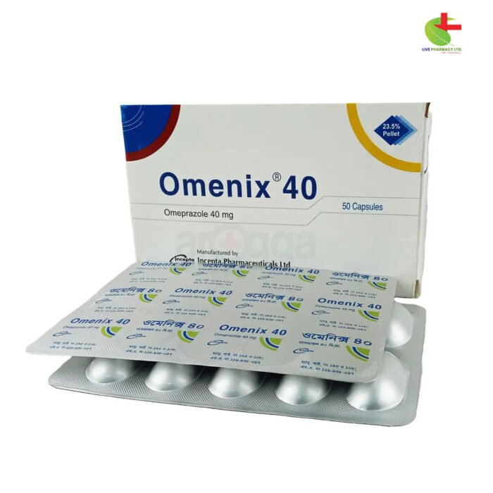 Omenix 40 - Effective Proton Pump Inhibitor for Ulcer and GERD Treatment | Live Pharmacy