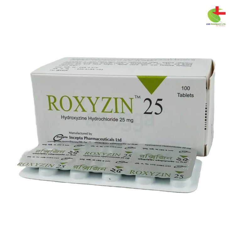 Roxyzin 25: Fast-Acting Antihistamine for Anxiety and Itching | Live Pharmacy