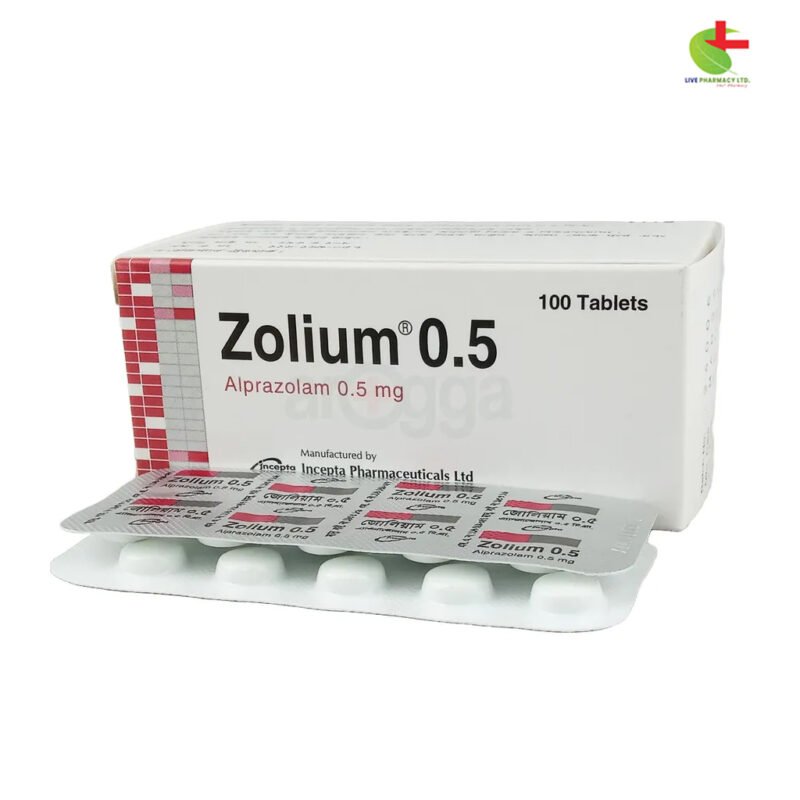 Zolium 0.5 (Alprazolam) - Anxiety and Panic Disorder Relief | Live Pharmacy