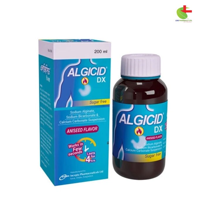 Algicid DX - Effective Treatment for Heartburn & Gastric Reflux | Live Pharmacy | Incepta Pharmaceuticals Ltd.