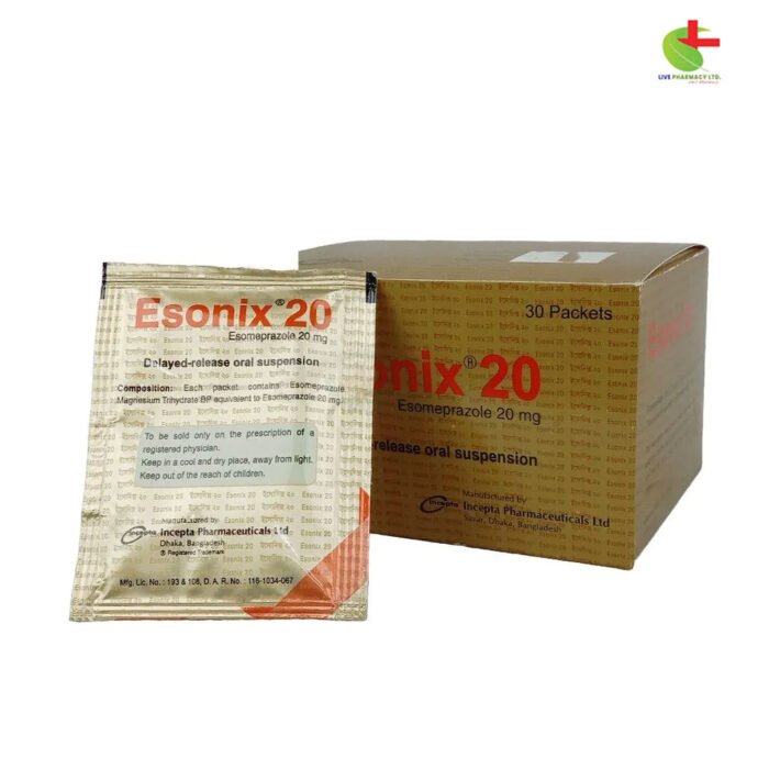 Esonix Oral Powder - 20 mg Esomeprazole