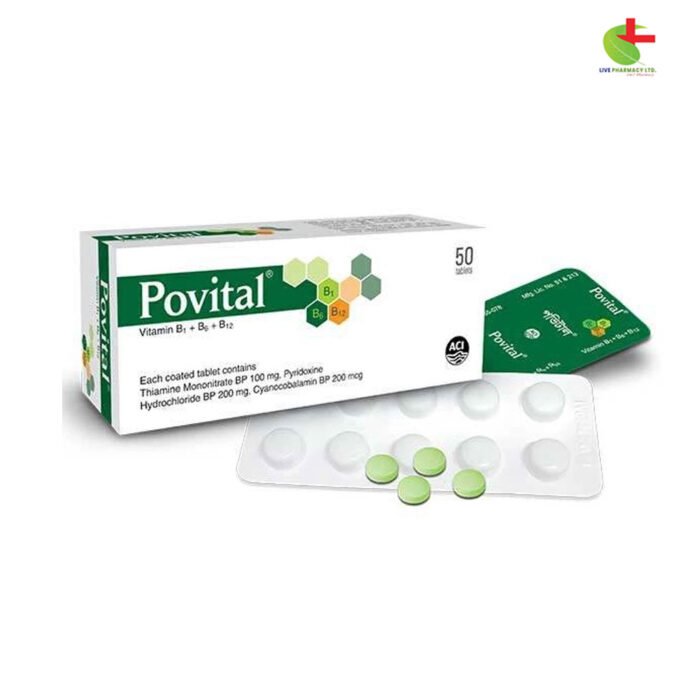 Povital - Essential Vitamin B1, B6 & B12 for Nerve Health | Live Pharmacy