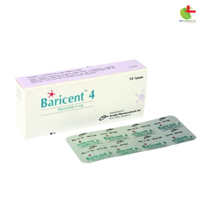 Baricent 4mg - JAK Inhibitor for Rheumatoid Arthritis Relief | Live Pharmacy