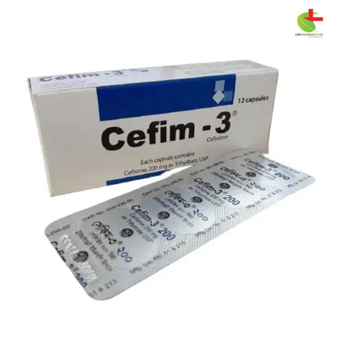 Cefim-3 (Cefixime) - Buy Online for Effective Treatment of Infections | Live Pharmacy