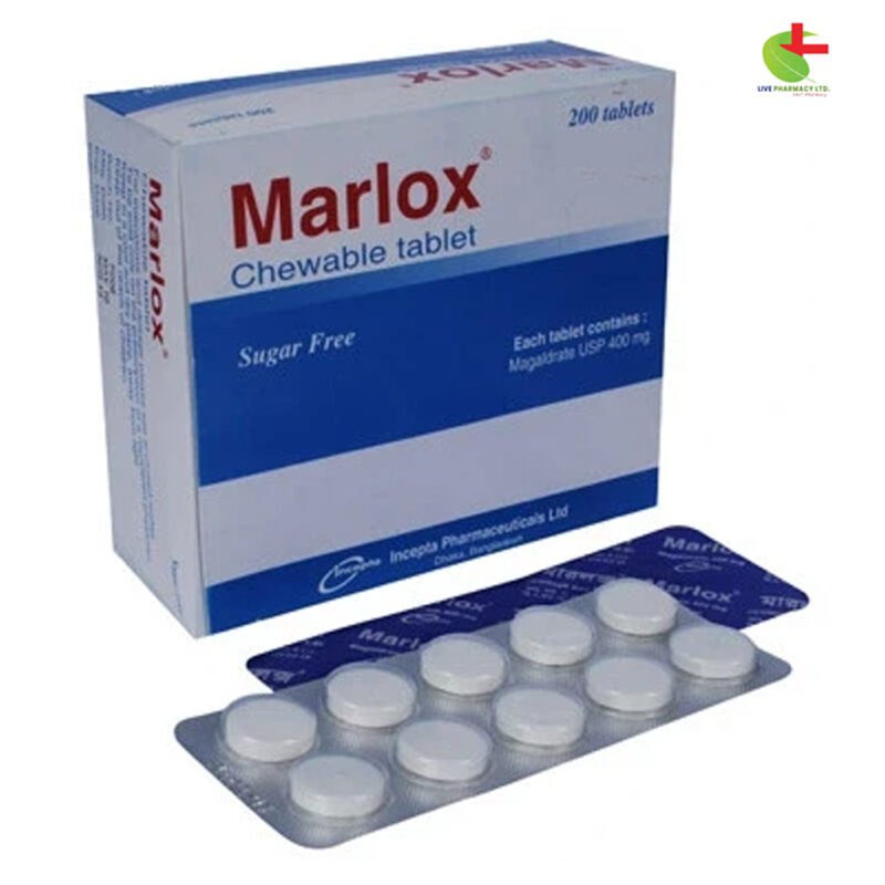 Marlox - Antacid for Heartburn, Acid Indigestion, & Dyspepsia | Live Pharmacy | Incepta Pharmaceuticals