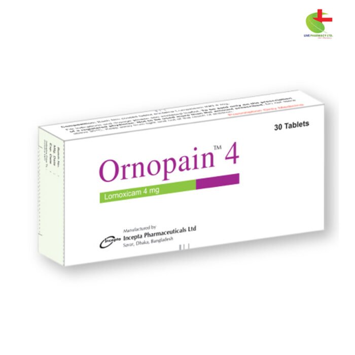 Buy Ornopain (Lomoxicam) for Pain Relief | Live Pharmacy - Incepta Pharmaceuticals