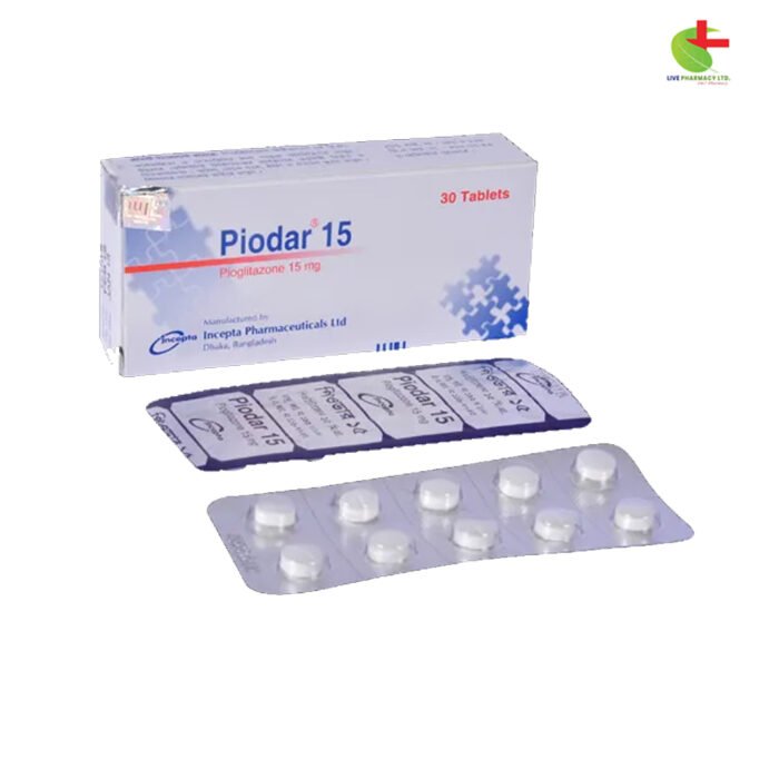 Piodar - Pioglitazone for Type 2 Diabetes | Live Pharmacy | Incepta Pharmaceuticals