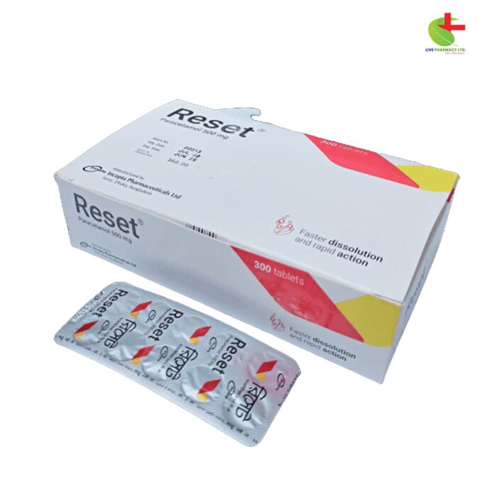 Reset 500 - Fast-Acting Pain Relief & Fever Reducer | Live Pharmacy