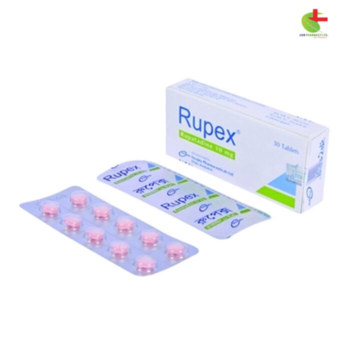 Buy Rupex (Rupatadine) - Seasonal & Perennial Allergic Rhinitis Relief | Live Pharmacy